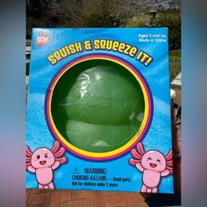The Toy Network Green Axolotl Squish & Squeeze Toy. Favorite Axolotl Sqishy